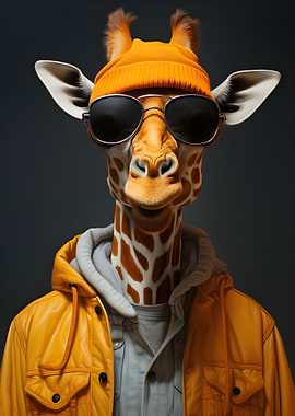 Giraffe in urban style