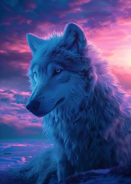 Wolf Aesthetic Sunset