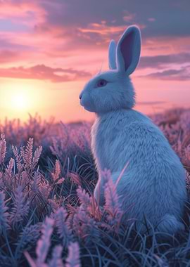 Rabbit Aesthetic Sunset