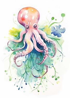 Octopus Watercolor