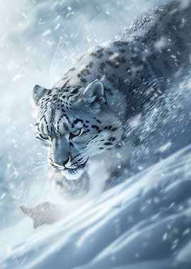 Snow Leopard Lurking