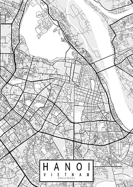 Hanoi City Map Light