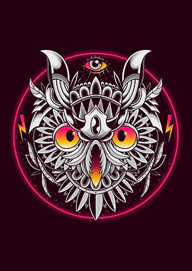 Retrowave Owl