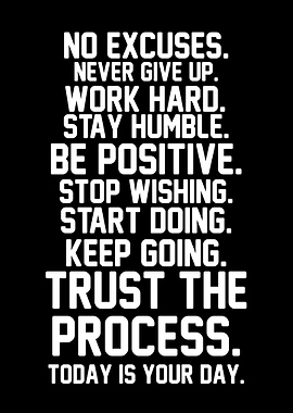 NO EXCUSES motivation