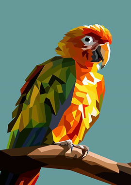 Parrot lowpoly art