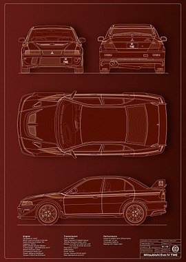 Lancer Evo VI Blueprint