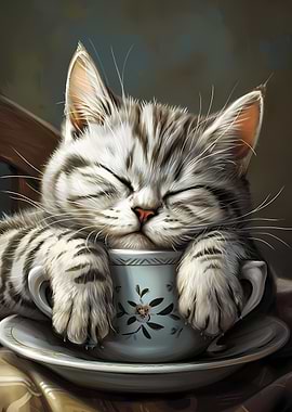 Shorthair Cat Coffee Cup