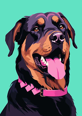 Rottweiler colorful