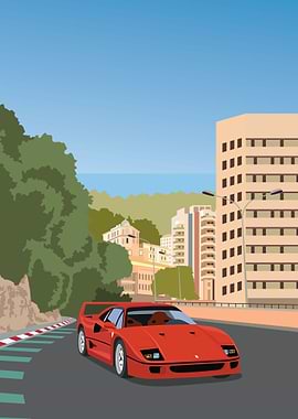 ferrari car poster