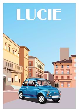 austin mini car poaster