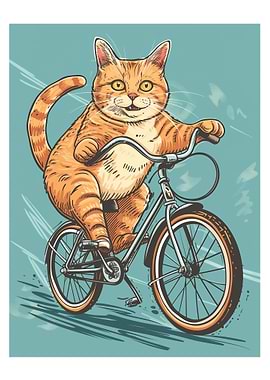 Cat Riding A Bicycle