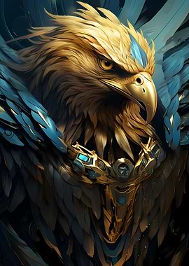 Golden Eagle Bird Head