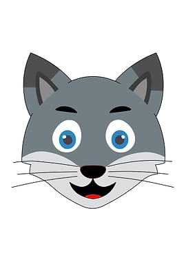 Cute wolf face
