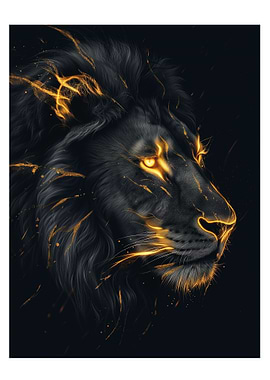 Black and Gold Lion
