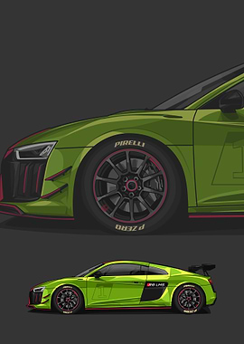 audi r8 green