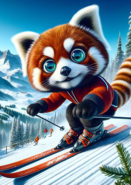 Skiing Panda Fun