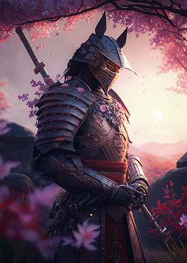 Japanese samurai warrior