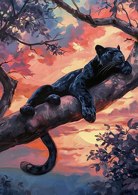 Panther Sunset Slumber