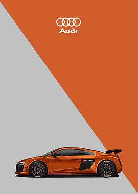 audi r8 orange