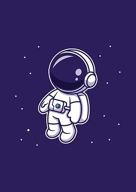 Cute Astronaut Floating