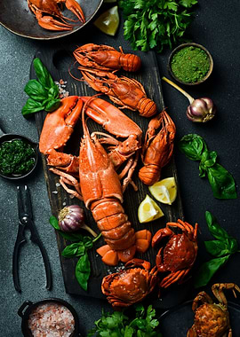 Crustacean seafood lobster