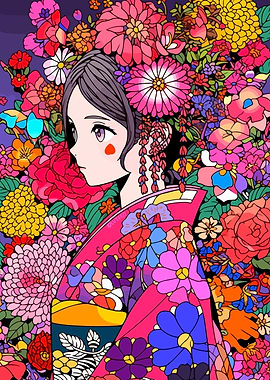 Kawaii Japanese Girl Art
