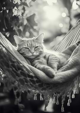 Cute Cat Black and White