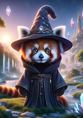 Red Panda Wizard Magic