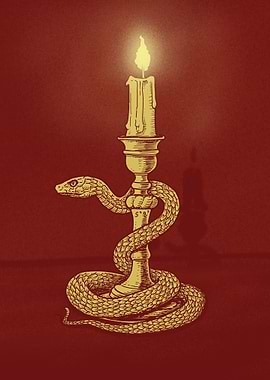 Snake Candle Illustration