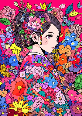 Kimono Girl Kawaii Anime