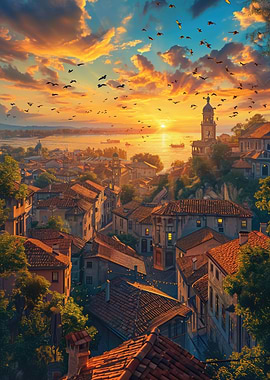 European Travel Sunset