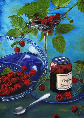 Raspberries still life