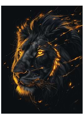 Black and Gold Lion