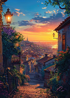 European Travel Sunset