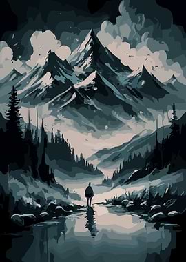 Mount Everest Lake view