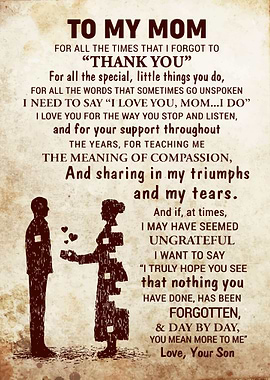 To My Mom Gift For Mom