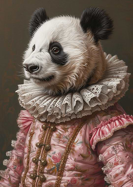 Panda Pink Rococo