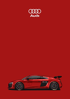 audi r8 red