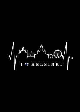 Helsinki Skyline Heartbeat