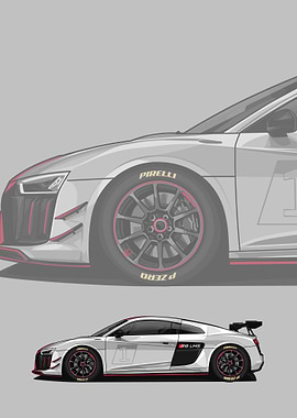 audi r8 white