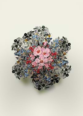 Pink Ruddy Godetia Wreath