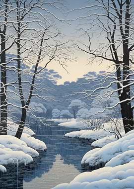 Snow Japanese Painting