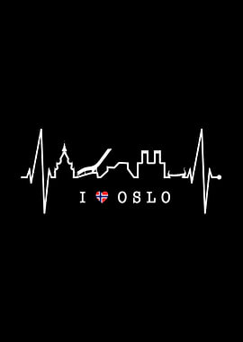 Oslo Skyline Heartbeat
