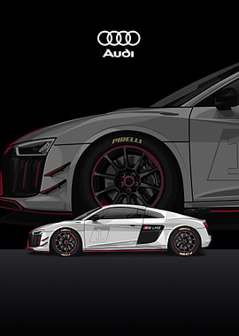 audi r8 white