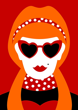 Redhead Woman Fashion Art