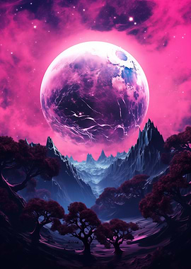 Valley Of Galaxy Landscape