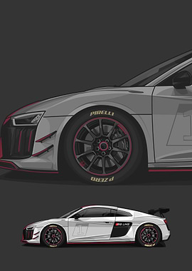 audi r8 white