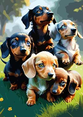 A cute Dachshund 058
