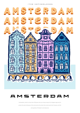 Amsterdam city poster