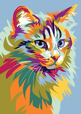 Cat Pop Art